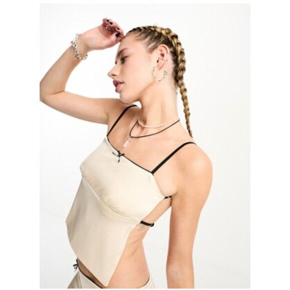 edikted satin tie back cami - Picture 1 of 3